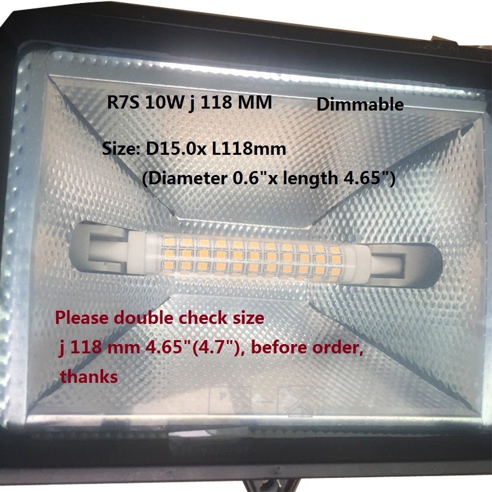 school stil Abnormaal QLEE R7S LED 10W Dimmable Bulb Light 118mm 4.7" Floodlight Spotlight W –  qleestore