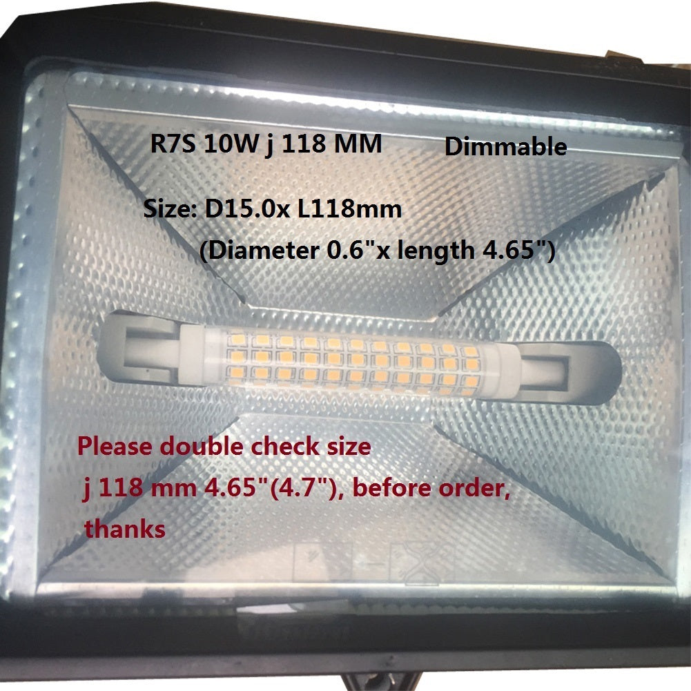 Lampe R7S LEDS 78 et 118mm remplacement tube halogène - Lampes et