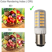 Load image into Gallery viewer, LED Sewing Machine Bulb BA15D Double Contact Bayonet Base 5w 600lm Refrigerator Light T3 T4 JD Type Chandelier Light 120v Warm White 4PCS
