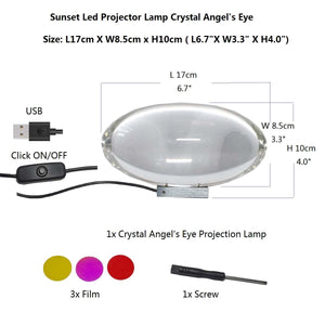 Sunset Led Projector Lamp Crystal Angel's Eye Aurora Borealis Projection Lamp Rainbow Night Light USB Floor Lamp Photography Mood Light angel's eye aurora bulbs