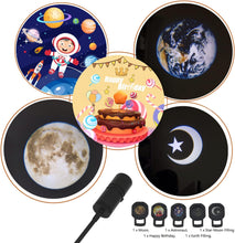 Load image into Gallery viewer, Moon Lamp USB Starlight Projector Astronaut Light Projector for Bedroom Galaxy 5 Pattern in 1 360° Rotatable Photography Background Led Lamp