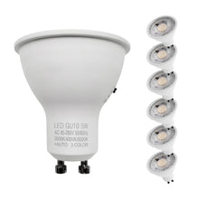 Load image into Gallery viewer, Recessed MR16 GU10 LED Bulbs 3CCT Selectable 50W Equivalent Narrow Beam Switchable Plug In Reflector for Tracklight Display Case Accent Landscape Lighting, 6 Pack