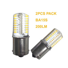 Load image into Gallery viewer, 2PCS BA15S Led Bulb SMD3014 Warm White 2700-3000k DC12V AC12V Boat Car Light Replacement Bulb For Reading Backup Lights 360°Beam (2pcs pack)