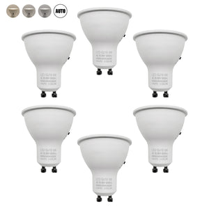 Gu10 Led Bulbs Spotlight 3cct Selectable 50w Equivalent Non-dimmable Reflector 60°  Beam Angle 2-pin Base 5w 600lm Led Recessed Track Lighting, 6 Pack