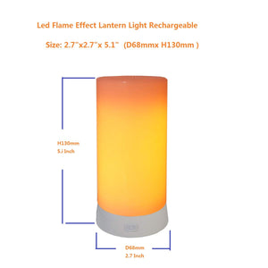 Led Flame Effect Light USB Rechargeable Flameless Candle 4 Modes Remoted Flameless for  Halloween Christmas Party Bar Decor Birthday Gift