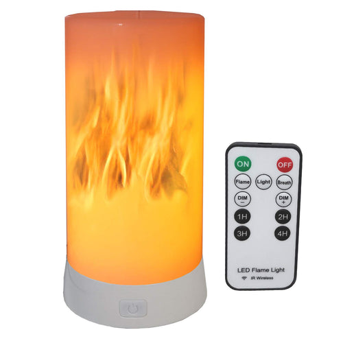 Led Flame Effect Light USB Rechargeable Flameless Candle 4 Modes Remoted Flameless for  Halloween Christmas Party Bar Decor Birthday Gift