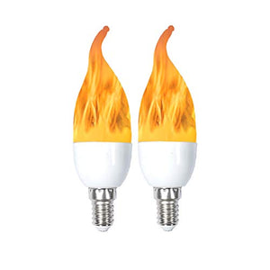Led Flame Bulb E12 Candelabra Flame Bulbs 3 Watt 3 Mode LED Chandelier Bulb Flame Light Warm White Candle Light for Festival Hotel Bar Party