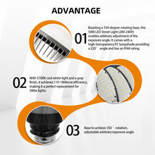 Load image into Gallery viewer, Super Bright LED Garage Light Bulb 5700K Daylight Fanless E27/E40 Street Light 50w Equivalent 500 Watt Outdoor Indoor Lighting For Parking Garage Shop Factory Backyard Barn Warehouse Lighting