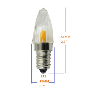 Led Diamond Light Crystal Chandelier Bulb E12 1.8w Candelabra Base Soft Warm White Lights 2700k -3000k 150lm Replacement Incandescent Lamp 15w Equivalent