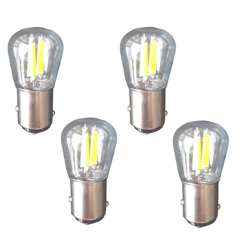 BA15S Led Filiament Bulb 2w Warm White 3000k DC AC 12V Boat Car Light Replacement For Reading Back Up Reverse Brake Tail Lights