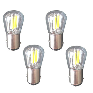 BA15S Led Filiament Bulb 2w Warm White 3000k DC AC 12V Boat Car Light Replacement For Reading Back Up Reverse Brake Tail Lights