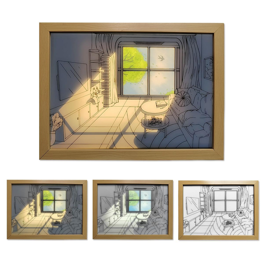 Led Light Up Painting Wall Art Frames 4d Pictures 3 Mode Decor Light Gift Glowing Photo Lighted Wall Art for Home Bedroom 3d led decorative paintings