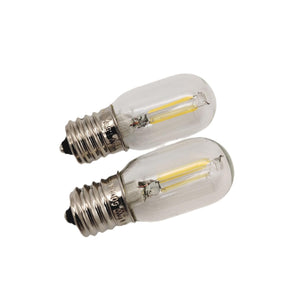Led Filament Light 1.5w E17 Base Microwave Bulb Daylight 20w Equivalent Incandescent Lamps for Refrigerator Oven Candelabra Lava Desk Light