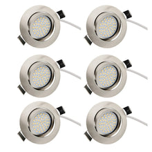 Load image into Gallery viewer, Eyeball Dimmable 3 Way LED Light Downlight 3 Inch Gimbal Led Recessed Light 6w 4000k Temperature Rotatable Led Retrofit Downlight Gimbal for Ceiling with Housing Clips (6 Pack)