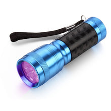 Load image into Gallery viewer, Led UV Flashlight Torch 14leds Mini Portable Ultraviolet Lamp 365nm-395nm Gel Nail Curing Uv Light Flashlight uv torch light
