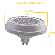 Load image into Gallery viewer, GU10 Base 24w AR111 Led Spotlight Track Down Reflector Lights Bulb 24°Beam Warm Light 2700k-3000k SMD 24LEDs AC 110V 2100Lm 100w 120w 160w Halogen Replacement