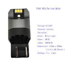 Load image into Gallery viewer, 7443 Led Bulb White/Red 7440 7443r T20 Led Brake Light Super Bright Back Up Reverse Lights 12v-24v 7444 W21/5w W21w Replacement Car Tail 7440a Wy20w