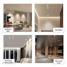 Load image into Gallery viewer, 5w Mr16 3cct Led Bulbs Selectable 50w Equivalent Non-dimmable 60° Narrow Spot Light Beam 6000k 4000k 3000k Gu10 Base For Spotlights Recessed Closet Track Lights, 6 Pack