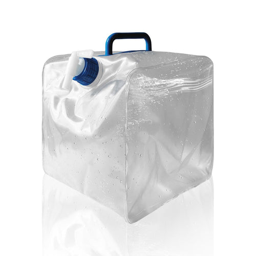 8 Gallon PVC Graded Collapsible Water Container with Screw Cap Square Shape Camping Water Storage Cube Jug for Emergency Camping Outdoor Hiking Picnic Beach