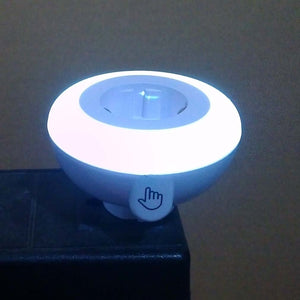 LED Touch Lights White Blue Green Change Eu Plug 85-230v Powered Mood Light Touch Stick on Night Light for Passage Corridor Bedroom Light Eu Socket Inside