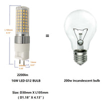 Load image into Gallery viewer, WELESHEI G12 Led Lights 16w Ceramic Corn Light G12 Led Bulb 4000k Natural White Equivalent 200 Watt Incendescent Lamp Halogen Bulb 2 Pin Ceilling Light Downlight Shopping Mall Light