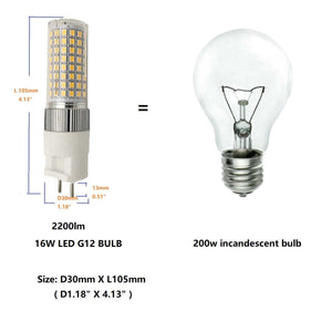 WELESHEI G12 Led Lights 16w Ceramic Corn Light G12 Led Bulb 4000k Natural White Equivalent 200 Watt Incendescent Lamp Halogen Bulb 2 Pin Ceilling Light Downlight Shopping Mall Light