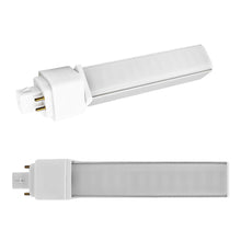 Load image into Gallery viewer, 9w Gx24q 4-Pin Vertical LED Light Bulb PL-C Retrofit Equivalent CFL 18w G24q-2 G24q-3 990 Lumen 314° Free Rotable Flicker Free Recessed G24q Base Green Bulb Warm White Light 3000k 2 Pack