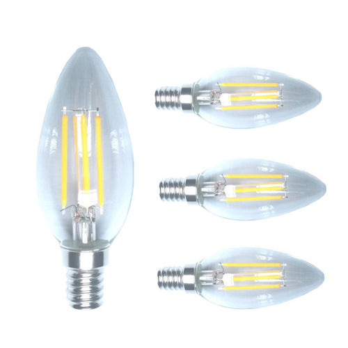 4.5w Led Filament Bulb 2700k Dimmable Point Candelabra Candle 40w 45w 50w Equivalent Warm White Clear Chandelier Bulb E12