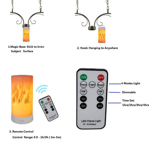 Led Flame Effect Lantern Light Usb Rechargeable Flameless Candle 4 Modes Remoted Flickering Flame Effect Mood Light Flameless For Holdiday Halloween Christmas Party Bar Decor Birthday Gift