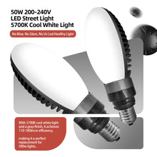 Load image into Gallery viewer, Super Bright 50w Led Garage Light Bulb 5000k - 5700k Daylight 350 Degreen Adjustable 2 Style E27/e40 Screw-In Fanless Design For Parking Lot Warehouse Backyard Street Gas station lighting