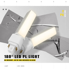 Load image into Gallery viewer, 9w Gx24q 4-Pin Vertical LED Light Bulb PL-C Retrofit Equivalent CFL 18w G24q-2 G24q-3 990 Lumen 314° Free Rotable Flicker Free Recessed G24q Base Green Bulb Warm White Light 3000k 2 Pack