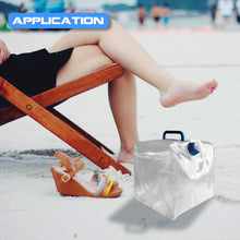 Load image into Gallery viewer, 8 Gallon PVC Graded Collapsible Water Container with Screw Cap Square Shape Camping Water Storage Cube Jug for Emergency Camping Outdoor Hiking Picnic Beach
