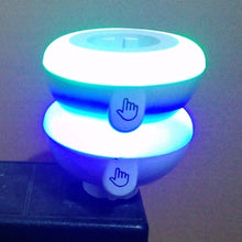 Load image into Gallery viewer, LED Touch Lights White Blue Green Change Eu Plug 85-230v Powered Mood Light Touch Stick on Night Light for Passage Corridor Bedroom Light Eu Socket Inside