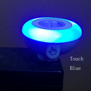 LED Touch Lights White Blue Green Change Eu Plug 85-230v Powered Mood Light Touch Stick on Night Light for Passage Corridor Bedroom Light Eu Socket Inside