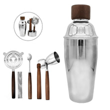 Load image into Gallery viewer, WELESHEI 6 PCS Bar Tool Set Kitchen Stainless Steel Bartender Kit With Muddler,Double Jigger,Shaker,Spoon,Strainer Whisky Drink Mixing Essentials For Home Bar Party Celebration Hotel Tenders Set