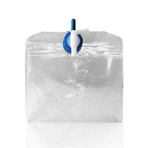 8 Gallon PVC Graded Collapsible Water Container with Screw Cap Square Shape Camping Water Storage Cube Jug for Emergency Camping Outdoor Hiking Picnic Beach