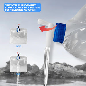 8 Gallon PVC Graded Collapsible Water Container with Screw Cap Square Shape Camping Water Storage Cube Jug for Emergency Camping Outdoor Hiking Picnic Beach