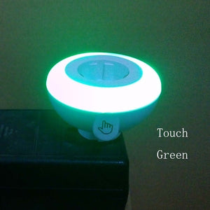 LED Touch Lights White Blue Green Change Eu Plug 85-230v Powered Mood Light Touch Stick on Night Light for Passage Corridor Bedroom Light Eu Socket Inside