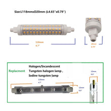 Load image into Gallery viewer, R7S LED Bulb 118MM 12W Led Flood Light Equivalent 150w Halogen Light Wall Sconce Floor Light 360 Beam Angle  Warm White 2PCS