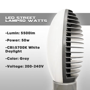 50w Led Street Light Bulb E27 Medium Base Warehouse Light 5700k Daylight White Outdoor Indoor Garage Factory High Bay Barn Floor Standing Reading Light 350 Degree Rotable 5500 Lm 500w Equivalent,Adjustable 50W