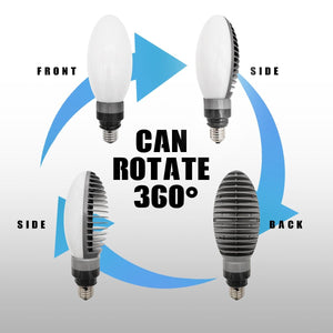50w Led Street Light Bulb E27 Medium Base Warehouse Light 5700k Daylight White Outdoor Indoor Garage Factory High Bay Barn Floor Standing Reading Light 350 Degree Rotable 5500 Lm 500w Equivalent,Adjustable 50W