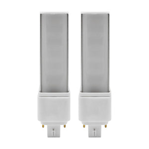 Gx24q 4 Pin LED Light Bulb PL-C Retrofit Replacement Compact Fluorescent Light Bulb 13W G24q-2 Gx24q-3 660 Lm 314° Free Rotate Horizontal Recessed G24q Green Bulb Warm White Light 2 Pack