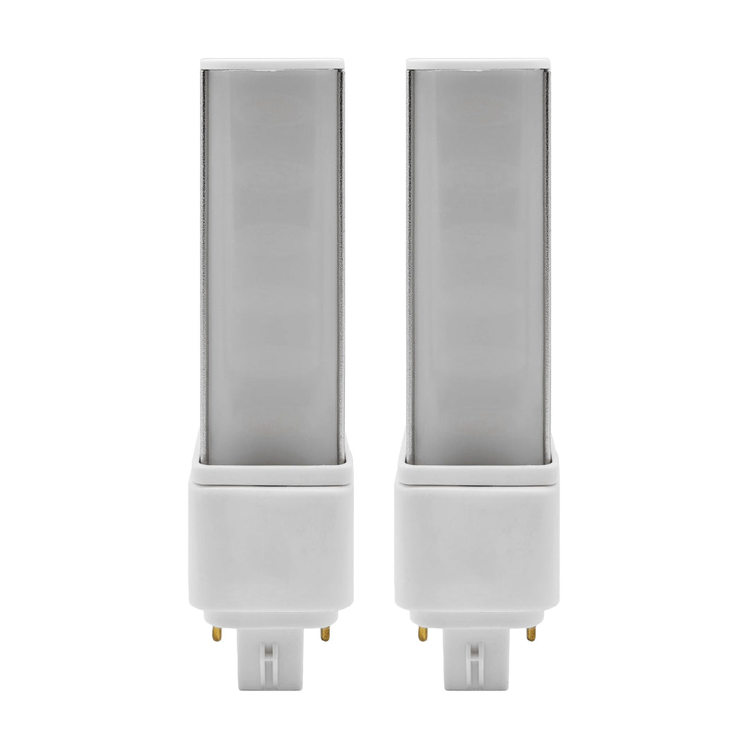 Gx24q 4 Pin LED Light Bulb PL-C Retrofit Replacement Compact Fluorescent Light Bulb 13W G24q-2 Gx24q-3 660 Lm 314° Free Rotate Horizontal Recessed G24q Green Bulb Warm White Light 2 Pack