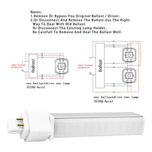 Load image into Gallery viewer, G24q 4 Pin LED Light Bulb PL-C Retrofit CFL Green Bulb Soft Warm White Light Replacement 26W G24q-2 Gx24q-3 1400 Lumen 314° Free Rotate Flicker Free Horizontal Recessed 3000k 2 Pack