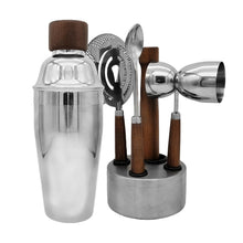 Load image into Gallery viewer, WELESHEI 6 PCS Bar Tool Set Kitchen Stainless Steel Bartender Kit With Muddler,Double Jigger,Shaker,Spoon,Strainer Whisky Drink Mixing Essentials For Home Bar Party Celebration Hotel Tenders Set