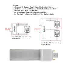 Load image into Gallery viewer, Gx24q 4 Pin LED Light Bulb PL-C Retrofit Replacement Compact Fluorescent Light Bulb 13W G24q-2 Gx24q-3 660 Lm 314° Free Rotate Horizontal Recessed G24q Green Bulb Warm White Light 2 Pack