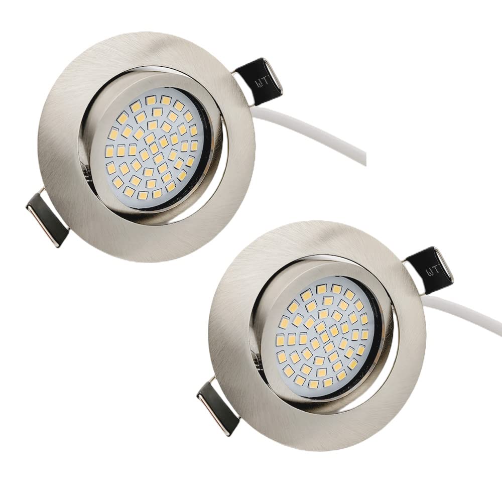 Dimmable Downlight LED 3 Inch Recessed Lights 6W 4000K Natural Light Directional Angled Trim Adjustable Ceiling Light Rotatable Downlight