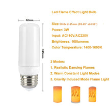 Load image into Gallery viewer, Led Flame Effect Light Bulb 3w Flickering Fire Light Bulbs with Upside Down Effect Yellow Flame Bulb E26 for Christmas Holiday Party Restaurant Outdoor Home Decor