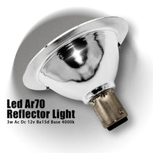 Load image into Gallery viewer, 3w Ac/dc 12v Ba15d Double Contact Bayonet Base Reflector Led Bulb 4000k Neutral White Tracking Light Floodlight For Home Household Commercial Lighting Spotlight 2pcs Pack