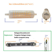 Load image into Gallery viewer, R7s Led 118mm 4.7 Inch 15W 120v 1500lm Dimmable FloodLight Floor Standing Bulb Replacement for Tungsten Halogen 100w 150w Spotlight Soft Light r7s led bulb